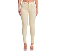 YMI Women's Hyperstretch Mid-Rise Skinny Jeans Pants, Banana Cream, Large (Pack of 59)