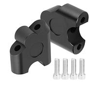 Ymiko Handlebar Risers Motorcycle, 2pc Motorcycle Handlebar Risers 22mm Universal Handlebar Clamp Back Move Mount Adapter for for for Indian(Black)