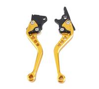 Ymiko Levers Brake Clutch, CNC Aluminum Alloy Left Right Clutch Brake Handle Levers Perch Compatible with GY6 CG125 Dirt Motor Bike Motocross(Yellow)