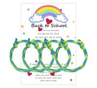 Ymimanchil 2/3/4 Pcs First Day of School Bracelet Back to School Bracelet Mommy and Me Bracelets, 1, Alloy, no gemstone