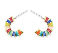 Ymimanchil Rainbow Earrings for Women Pride Earrings Rainbow Hoop Earrings LGBT Pride Earrings Pride Jewelry, Metal, No Gemstone