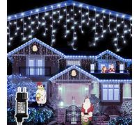 YMing Icicle Lights Outdoor, 33ft 400 LED Fairy Light Decoration Outdoor Plug in 8 Modes Waterproof String Light Outside Indoor Decorations for Party, Wall, Garden, Birthday, Patio, Eave