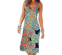 YMING Ladies Swing Beach Casual Fashion Home Plain Dress Loose Cozy Cute Trendy Relax Fit Dresses Green Annual 3XL