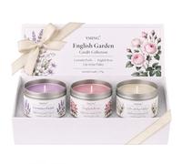 YMing Scented Candle Gift Set, 3 Pack Large 6.2oz Soy Wax Candles | Lavender Fields, English Rose and Lily of the Valley, 40-45 hours each,Candle Gifts for Women, Mum & Housewarming