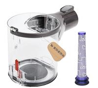 YMJOGGUX Dustbin Replacement for Dyson V6 DC58 59 DC61 62 DC72 74 Vacuum Cleaner Canister,A Interface Dust Cup Replacement for Dyson V6 Bin Part with Vacuum Filters Replacement