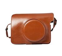YMKFGUPKRG PU Leather Bag Protective Cover Protective Cover/Shoulder Strap Black Or Brown, Instant Print Camera Fit for Fujifilm Instax Wide 300 Camera Bags(Bruin)