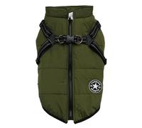 YMKJZLBD Dog Clothes Four Seasons Pet Autumn And Winter Warm Plush Thickened Puppy Clothes-green-m