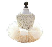 YMKJZLBD Dog Clothes Pet Cat Clothing Fluffy Tulle Skirt Chest Back Dress Wedding Dress-02-m-about 7-8 Catties