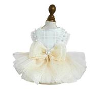 YMKJZLBD Dog Clothes Pet Cat Clothing Fluffy Tulle Skirt Chest Back Dress Wedding Dress-04-xl-about 14-18 Catties