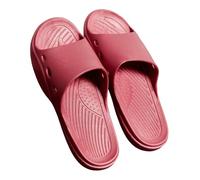 YMKJZLBD Sliders Mens Anti-slip Slippers For Men Summer Indoor And Outdoor Home Bathroom Sandals Women-wine Red-36-37 (suitable Size 35-36)