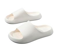 YMKJZLBD Sliders Mens Eva Couple Slippers Non-slip Thickened Outdoor Wear Indoor Flip Flops Summer Stepping Shit Feeling Sandals-white-44-45
