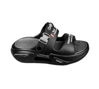 YMKJZLBD Sliders Mens Flat Sandals Flip Flops Men Shoes Man Summer Garden Platform Eva Slippers Male Sneakers Outdoor Home-black Grey-42-43