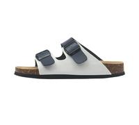 YMKJZLBD Sliders Mens Men Slippers Summer Classic Buckle Casual Breathable Man-blue And Whtie-36