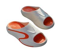 YMKJZLBD Sliders Mens Men's Summer Outdoor Thick-soled Non-slip Beach Sandals Sports Shit-stepping Flip Flops-orange-44-45 (suitable For 43-44 Feet)