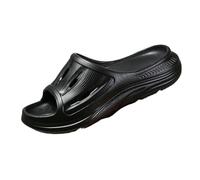 YMKJZLBD Sliders Mens Men's Summer Slippers With A Shit-like Feel, Thick Soles, Outdoor Sandals, Home Flip Flops-black-42 43