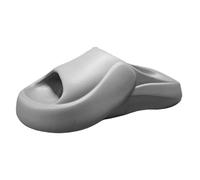 YMKJZLBD Sliders Mens Outdoor Couple Slippers Step On Shit Feeling Flip Flops Slip Wear-resistant Sandals Summer Beach-gray-40-41