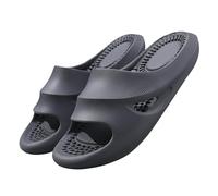 YMKJZLBD Sliders Mens Slippers For Men And Women At Home, Thick-soled, Non-slip, Wear-resistant Sandals-dark Gray-40-41