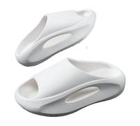 YMKJZLBD Sliders Mens Slippers With A Shit-like Feel For Outdoor Sports, Thick-soled Men's Sandals And Beach-white-38 39