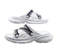 YMKJZLBD Sliders Mens Summer Couple Eva Beach Fashion Sandals One-piece Flip Flops Men's Outdoor Wear Shit Feeling-white-43-44