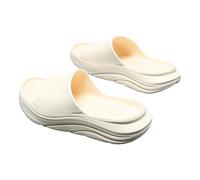 YMKJZLBD Sliders Mens Thick-soled Slippers For Men Eva Non-slip Wear-resistant Flip Flops Outdoor Beach Sandals-beige-42-43
