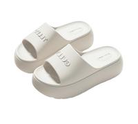 YMKJZLBD Sliders Mens Women's Summer Indoor Home Slippers With Thick Soles And Non-slip Sandals-white-35-36