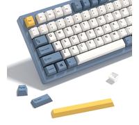 YMKPVR KBDiy Apricot Yellow Cherry Profile DYESUB Keycaps - USB-C - 145 Pieces (3 Colors) - Cherry MX Compatible - Ergonomic - QWERTY - Ambidextrous