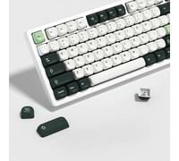 YMKPVR KBDiy Botanical KOA Profile Keycaps 60 Percent,Dye-Sublimation PBT Green Custom Keyboard Keycap,131 Key Cap Set for Cherry Gateron MX Switches Mechanical Keyboards