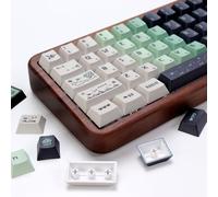 YMKPVR KBDiy Space War Pixel Keycap Set 142 Keys Five-Sided Dye-Sublimation Keycaps,Cherry Profile PBT Green Custom Keyboard Keycap for 61/64/68/84/87/100/104/108 Mechanical Keyboard