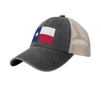 YMLHAQ Flag of Texas Mesh Trucker Hat Mesh Snapback,Trendy Cowboy Cap for Sports and Headwear, Black, One size