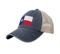 YMLHAQ Flag of Texas Mesh Trucker Hat Mesh Snapback,Trendy Cowboy Cap for Sports and Headwear, Navy Blue, One size
