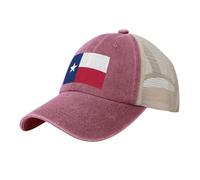 YMLHAQ Flag of Texas Mesh Trucker Hat Mesh Snapback,Trendy Cowboy Cap for Sports and Headwear, Red, One size