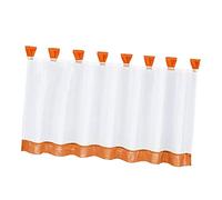 YMLOVE 1Pcs Kitchen Short Curtain Bathroom Voile Blind Cafe Net Curtains (Orange,#6 57x24 Inch)