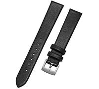 YMLOVE 1PCS Ultrathin Genuine Leather Watch Straps, Cowhide Replacement Leather Watch Strap (20MM,Black)