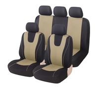 YMLVET Car Cover Seats for Acura MDX Con Power Liftgate 2007-2013, Full Seat Protectors Breathable Waterproof Non-Slip Front Rear Seat Interior Accessories,Beige