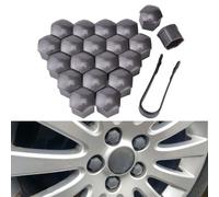 YMNBFCX 20Pcs Wheel Nut Cap, for Land Rover Range Rover Evoque I L538 2015-2017 2018 Hexagonal Tyre Nut Covers Cap Tyre Screw Cap Wheel Dust Proof Accessories,Grey-19mm
