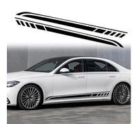YMNBFCX 2PCS Car Stripe Stickers,for Range Rover Vogue L405 2012-2020 Decal Racing Body Side Stripe Exterior Decal Black Modified Stripe Decal,A/Black
