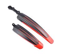 Ymnilian Bike Mudguards, Mountain Bike Mudguards 2Pcs Bicycle Fenders Mountain Road Bike Mudguard Front Rear MTB Mud Guard Wings For Bicycle Accessories(Red)