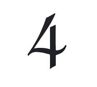 Ymnilian House Numbers Plaques, Door Numbers Height 70mm Acrylic House Apartment Numbers Self Adhesive Number Signs On The Door Home Hotel Office Flat Number Plates(4)