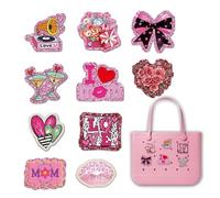 YMO Bling Charms for Bogg Bag Accessories, MOM Nurse Life for Bogg Bag Beach Charms Compatible with Simply Southern, Cute Rubber Decorations for Women Girls (Mom Life)