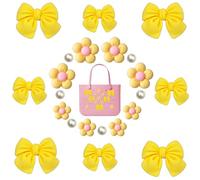 YMO Charms for Bogg Bag, Flowers Pearl Summer Beach Bogg Bag Accessories Charms Insert Compatible with Simply Southern, Cute Rubber Decorations for Women Girls, One Size, Polyvinyl Chloride, No