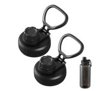 YMPEKA 2Pcs Replaceable Lid for Water Bottles 32 OZ,Compatible with Nalgene 32 oz Wide Mouth Spout Twist Chug Replacement Lid or Cap,BPA Free, Replacement Cap Accessories with Handle Easy to Carry