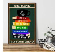 YMQSJO Be Kind to Your Ideas Poster Tin Sign Metal, Book Vintage Poster, Librarian, Library Art Classroom Metal Wall Sign 8x12 Inch