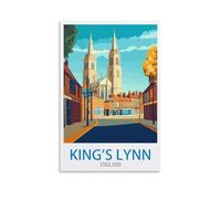 YMQWJYLW King's Lynn England Vintage Travel Poster 24x36inch(60x90cm) Canvas Printing Home Decor Wall Art Prints