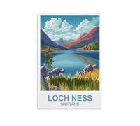 YMQWJYLW Loch Ness Scotland Vintage Travel Poster 08x12inch(20x30cm) Canvas Printing Home Decor Wall Art Prints