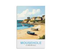 YMQWJYLW Mousehole Cornwall Vintage Travel Poster 08x12inch(20x30cm) Canvas Printing Home Decor Wall Art Prints