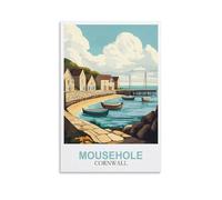 YMQWJYLW Mousehole Cornwall Vintage Travel Posters 20x30inch(50x75cm) Canvas Printing Home Decor Wall Art Prints