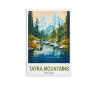 YMQWJYLW Tatra Mountains Poland Vintage Travel Posters 08x12inch(20x30cm) Canvas Printing Home Decor Wall Art Prints
