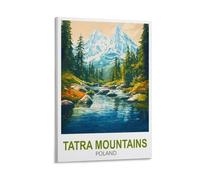 YMQWJYLW Tatra Mountains Poland Vintage Travel Posters 16x24inch(40x60cm) Canvas Printing Home Decor Wall Art Prints