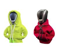 YMQXWZDR Shift Knob Hoodie Car for LINCO MKX 2010-2013,Gear Shift Collars Creative Gearstick Lever Funny Creative Protector Decoration Accessories,A2-red and green
