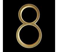 YMSWTF 125mm Golden Floating Modern House Number Satin Brass Door Home Address Numbers For House Digital Outdoor Sign Plates 5 In. #0-9 (Color : 8, Size : 125mm)